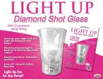 Flashing Light Up Bachelorette Party Diamond Shot Glass Necklace